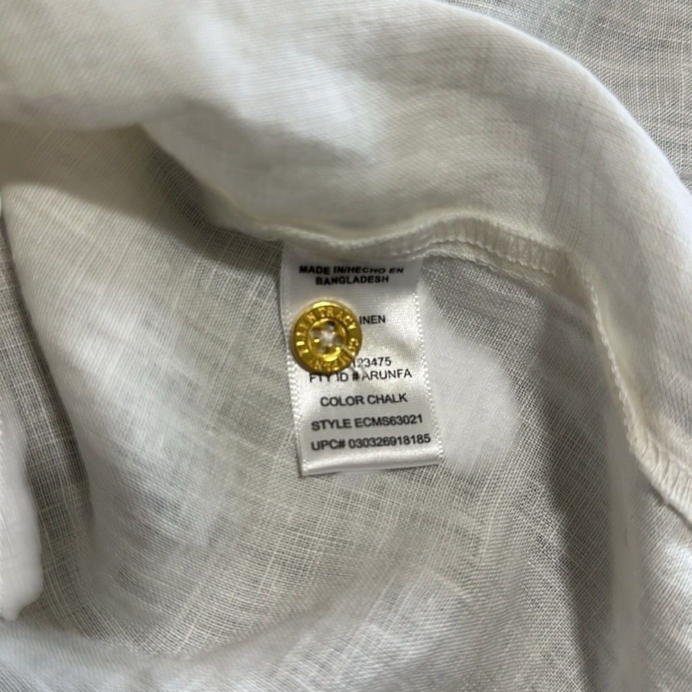 Ellen Tracy Roll up sleeve 100% Linen Shirt Color
Chalk XXL - Picture 10 of 10
